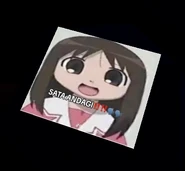 An image of Ayumu Kasuga with the text "SATA ANDAGI‼️‼️🗣️🗣️".