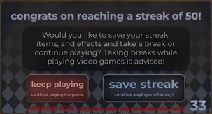 Save streak