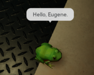 Frog speaking to Fish if they are in the elevator.
