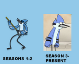 Comparison between seasons 1-2 & 3-present designs.