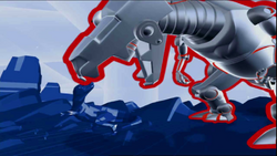 Jetix's Mascot "J" as a Dinosaur