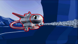 Jetix's Mascot "J" as a Water Gun