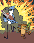 Mordecai y Rigby-Explosion