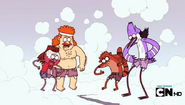 Traje de Mordecai en el episodio El Sándwich de la Muerte.