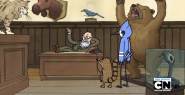 Mordecai y Rigby buscando.