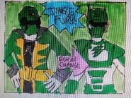 Gokai Green as Jungle Fury Green Ranger