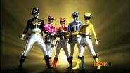 Mega Rangers with Megaforce Blaster