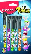 Green and Pink Workout Rabbid, Yellow Workout Rabbid and Pink Workout Rabbid