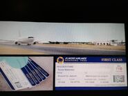 Elmore Airlines Boarding Pass First Class Tickets