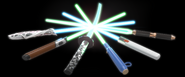 Benson, Pops, Skips, Muscle Man, Hi Five Ghost and Thomas' Lightsabers and Katana Lightsaber