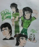 Arthur L. Neto Banner.jpg (199 KB) "Banner" desenhado á mão de Arthur - com variações de suas vestimentas e um desenho de seu eu de 19 anos - para Rehoen Go!.