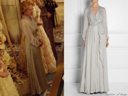 Saint Laurent Wrap-Effect Silk-Mousseline Gown