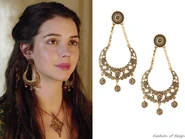 Oscar de la Renta Golden Filigree Crescent-Drop Earrings