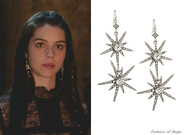 R.J. Graziano Double-Star Pave Earrings.