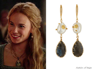 Grace Chan Labradorite and Pearl Earrings