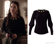 Alexander McQueen Glory Star Embellished Silk Blouse