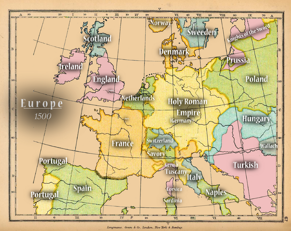 Europe - Old Map