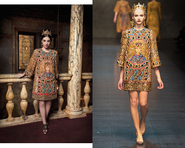 Dolce & Gabbana Fall 2013 Embellished Wool-Blend