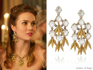 J.Crew Quill Gold-Plated Crystal Earrings.