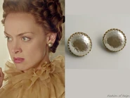 vintage Miriam Haskell Pearl Button Earrings.