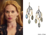 Alexis Bittar Labradorite & Crystal Leaf Earrings
