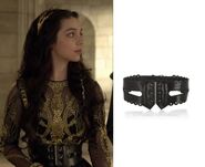 Alexander McQueen Leather Corsette Scalloped Waist Belt.