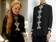 Vilshenko Marni Embroidered Silk Crepe De Chine Top