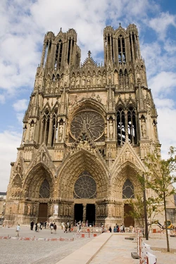 Reims Cathedral where Kings of France were crowned until 1825