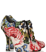 Dolce & Gabbana Tapestry and Leather Ankle Boots.