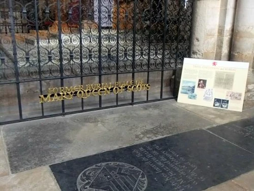 Original tomb site of Mary, Queen of Scotland.