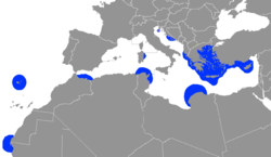 Monachus monachus distribution