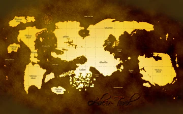 Mapamundi de Abeir-Toril antes de la Plaga de los Conjuros