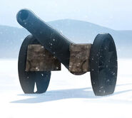 The 12-pound field artillery, the first long range cannon utilised by the First Army.