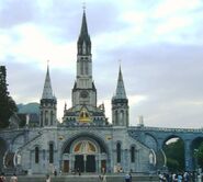 Cathedral in Lourdes Summer