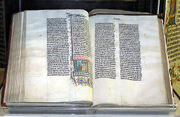 Malmesbury Abbey's 1407 Bible from Belgium