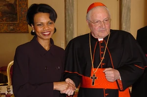The two Secretaries of State: Cardinal Sodano (Secretary of State of the ) with  (Secretary of State of the ).