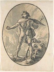 16th century depiction of Pluto by Hendrick Goltzius.