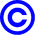 Blue copyright