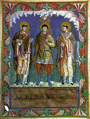 Karl 1 mit papst gelasius gregor1 sacramentar v karl d kahlen