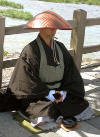 Japanese buddhist monk by Arashiyama cut