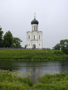 Church of the Intercession on the Nerl (1165), one of the most famous Russian medieval churches. Part of the White Monuments of Vladimir and Suzdal site, on the UN World Heritage List.