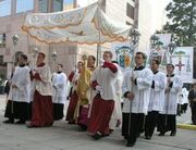 Procession with blessed sacrament 1