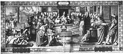 THE COUNCIL OF NICEA Fresco in the Sistine Salon Vatican