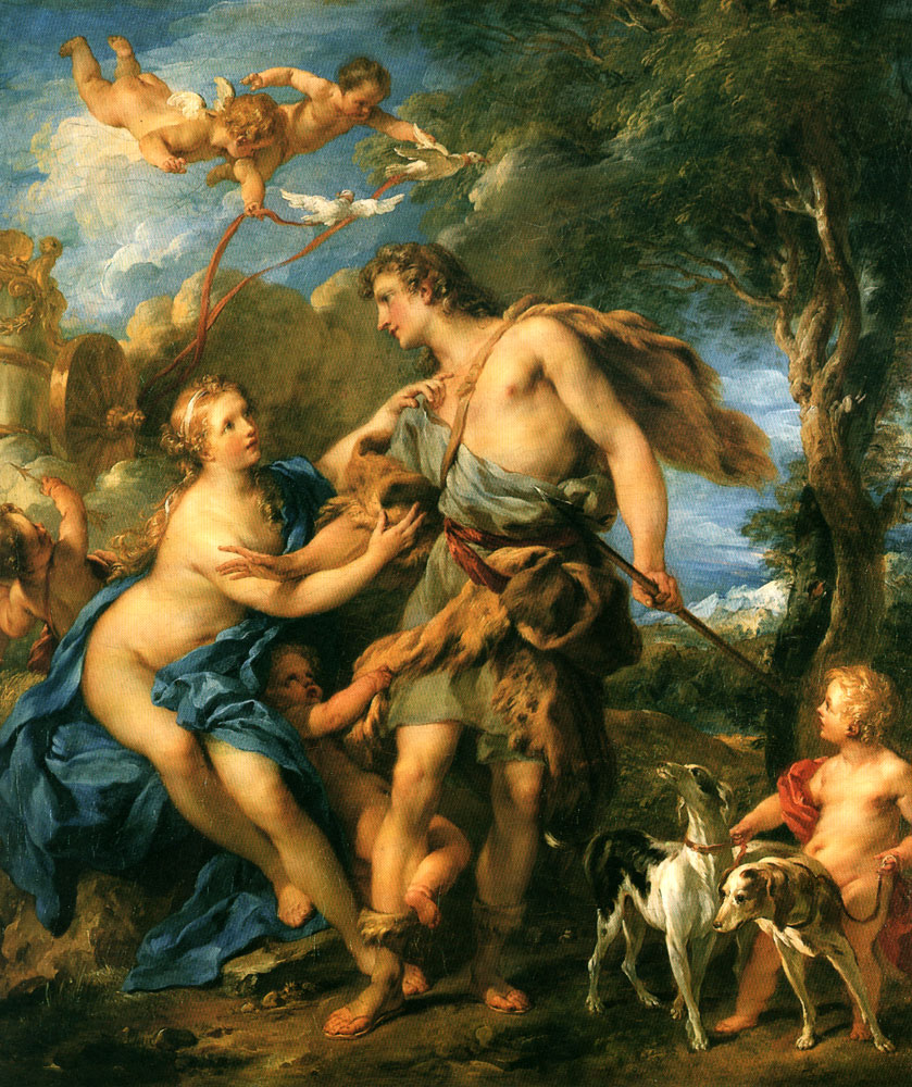 Венера и адонис картина 1729