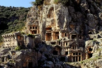Rock-cut tombs in Myra.