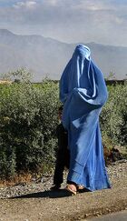 Woman walking in Afghanistan