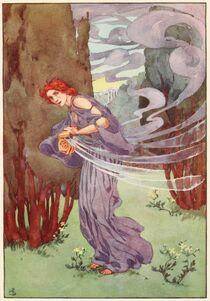 1915 illustration of Pandora by Helen Stratton.