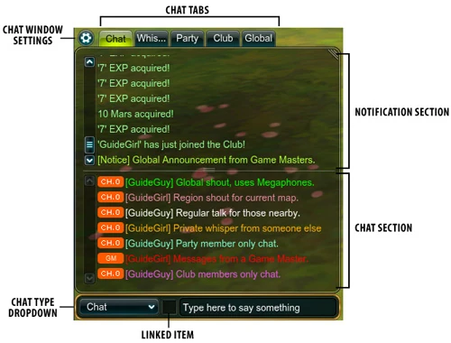 Gg interface chatwindow