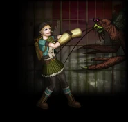 Emma, an Aeronaut, fighting a Crawback.