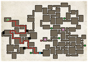 The blue dot is the location of the Rook Commander.